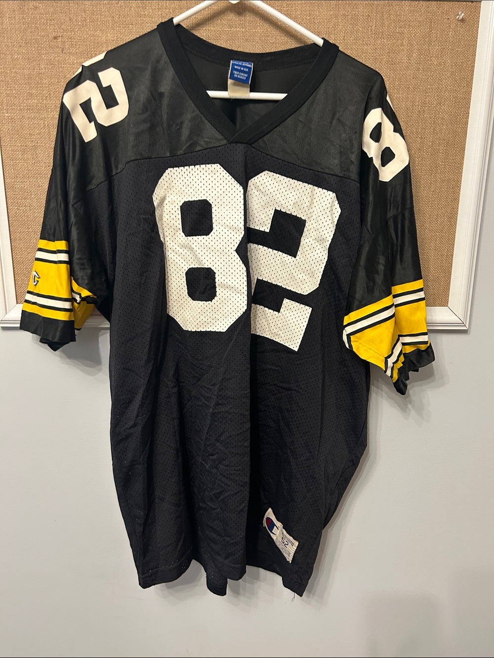 Champion Men’s Black & Yellow #82 Football Jersey